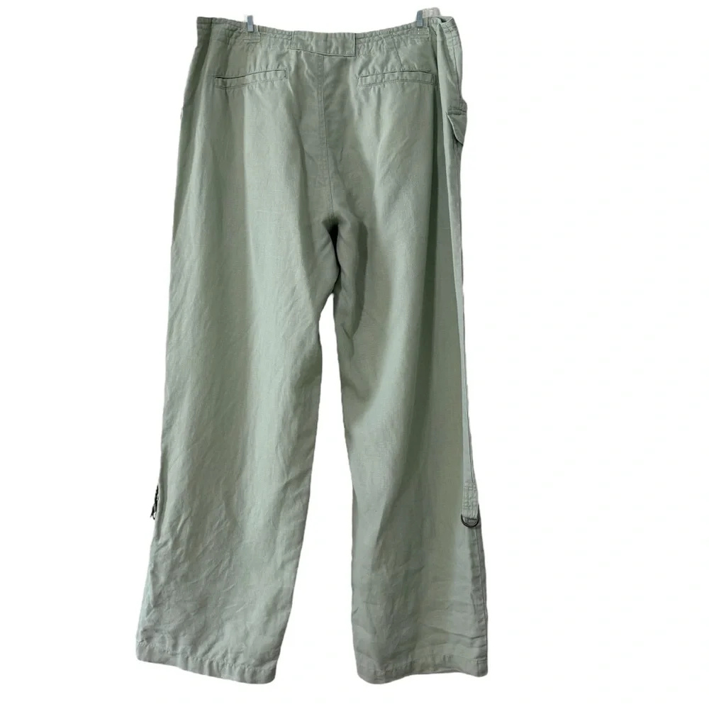 Wide Leg Utility Pants in Sage Green